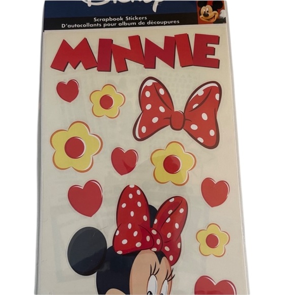 Vintage 1998 Sandy Lion Minnie Mouse Scrapbook Sticker Sheet NEW Factory Sealed - Picture 2 of 7